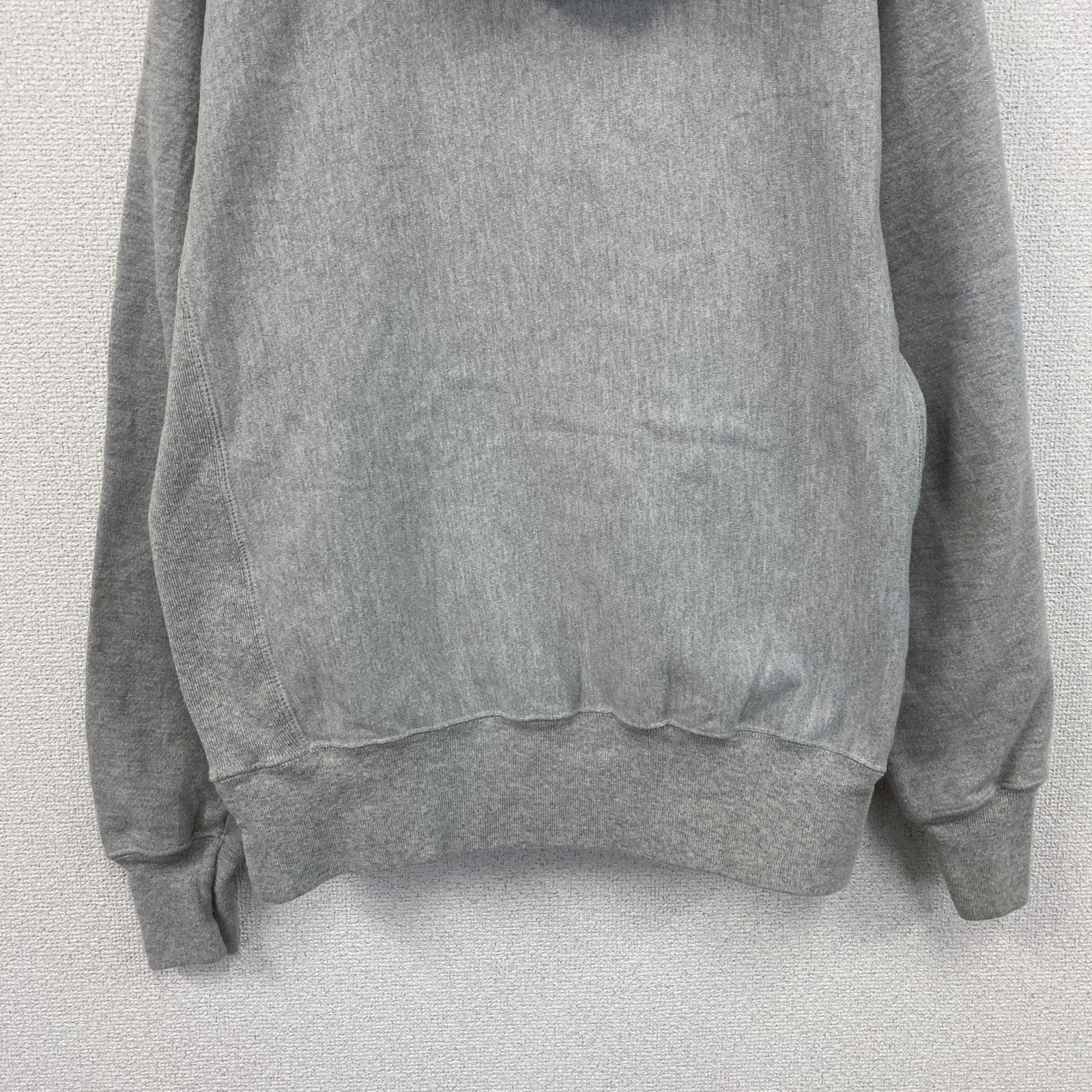 Champion　チャンピオン　リバースウィーブ　スウェットパーカー/フーディー　刺繍ロゴ　霜降りグレー　Mサイズ　古着