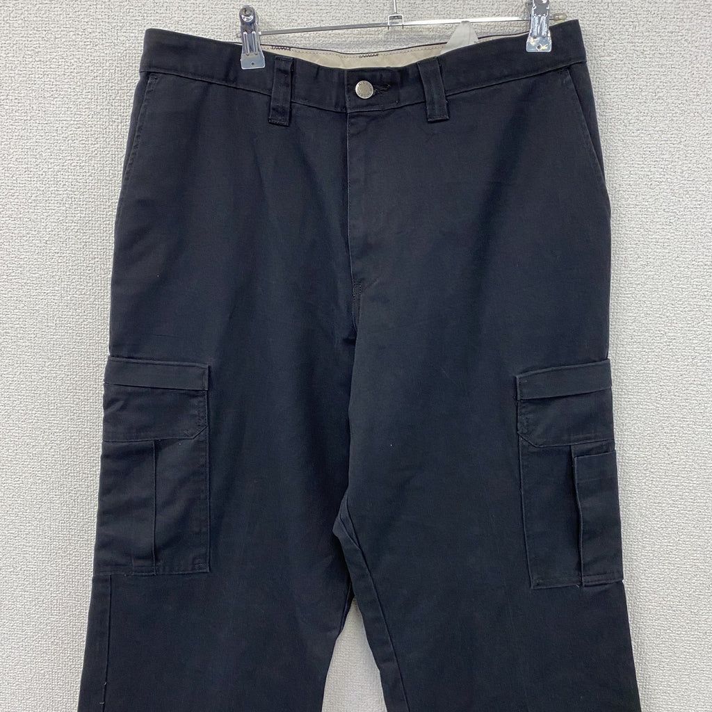 Dickies　ディッキーズ　カーゴパンツ　ワークパンツ　ジップフライ　黒　ブラック　34サイズ　古着