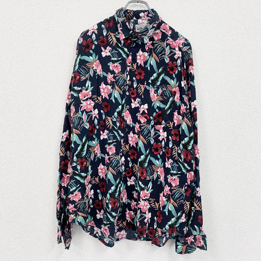 CARDCHE　長袖シャツ　総柄　ピンク　XLサイズ