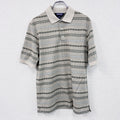 90s　LANDS’ END　ランズエンド　半袖ポロシャツ　ヴィンテージ　マルチカラー　ボーダー　Mサイズ　古着