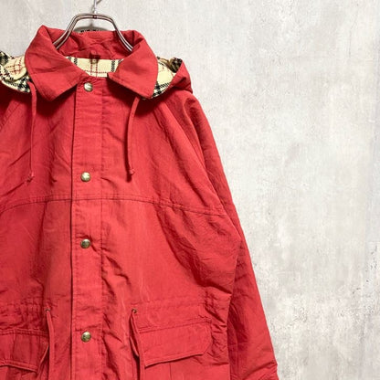 古着 used　80s　80年代　WOOLRICH　ウールリッチ　長袖マウンテンパーカー　赤　ヴィンテージ　USA製　Lサイズ