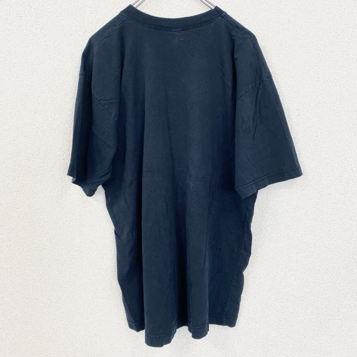 半袖プリントTシャツ　地図　Kyklades　キクラデス諸島　クルーネック　レトロデザイン　紺　ネイビー　Lサイズ　古着