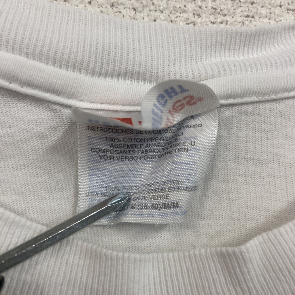 Hanes　ヘインズ　半袖プリントTシャツ　バレリーナ　白　ホワイト　Mサイズ カットソー メンズ コットン 古着