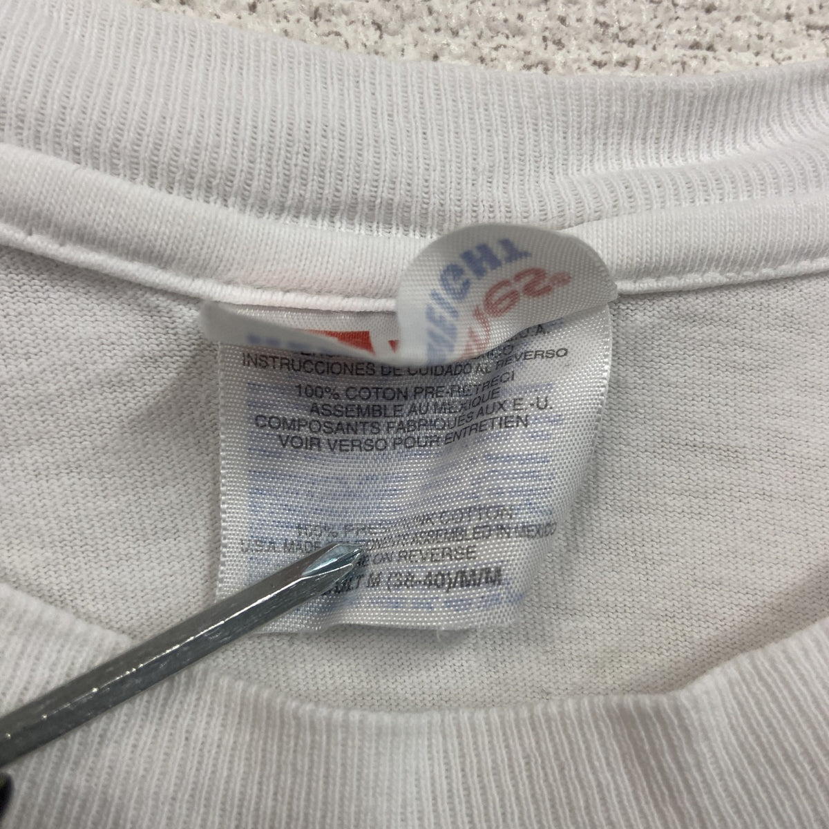 Hanes　ヘインズ　半袖プリントTシャツ　バレリーナ　白　ホワイト　Mサイズ カットソー メンズ コットン 古着