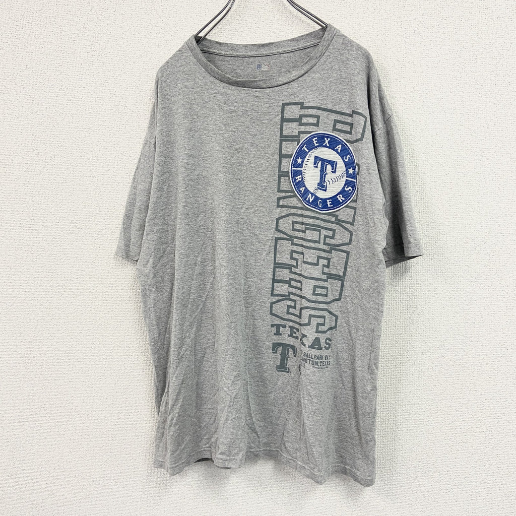 MAJOR LEAGUE BASEBALL　メジャーリーグベースボール　MLB　半袖プリントTシャツ　灰色　グレー カットソー メンズ 古着