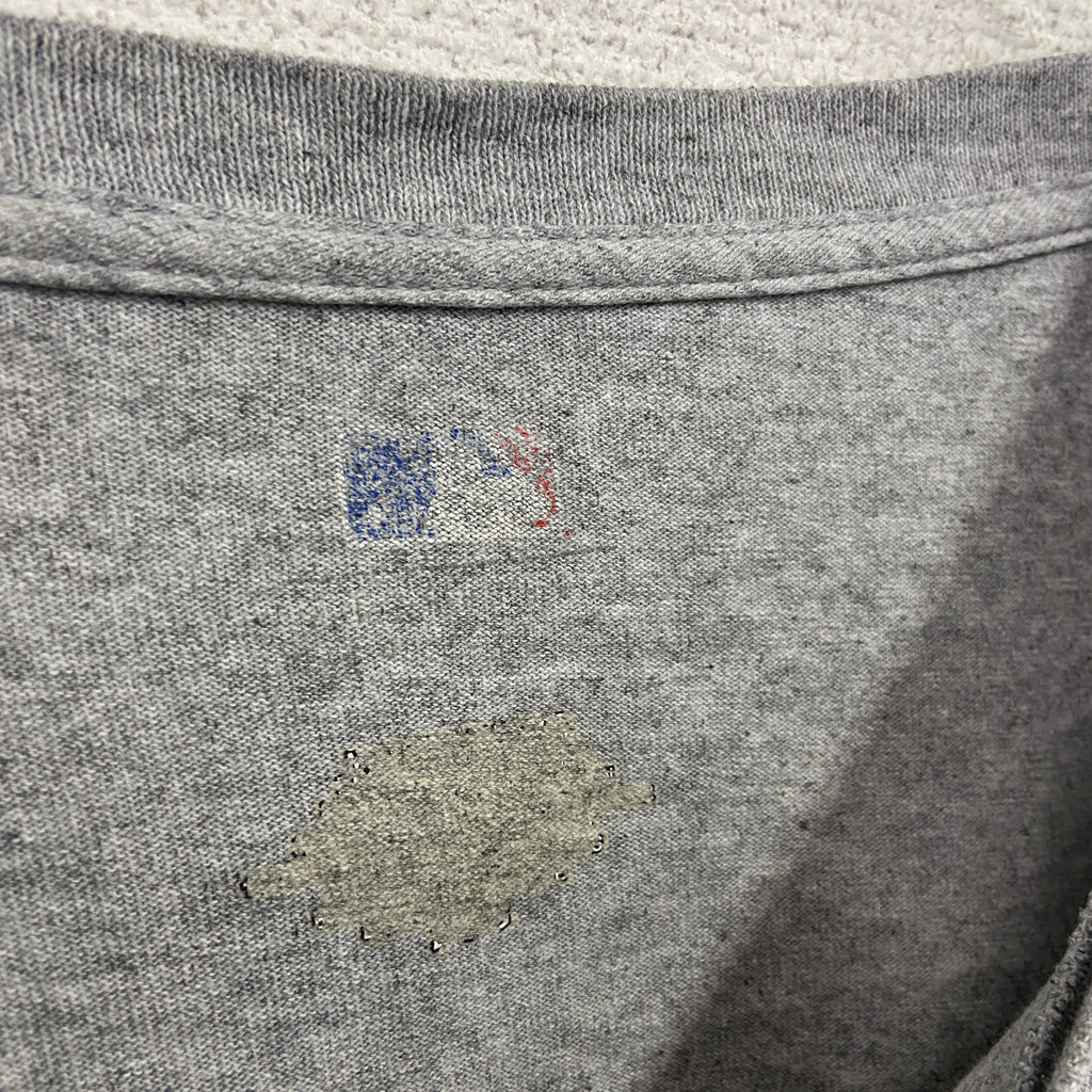 MAJOR LEAGUE BASEBALL　メジャーリーグベースボール　MLB　半袖プリントTシャツ　灰色　グレー カットソー メンズ 古着