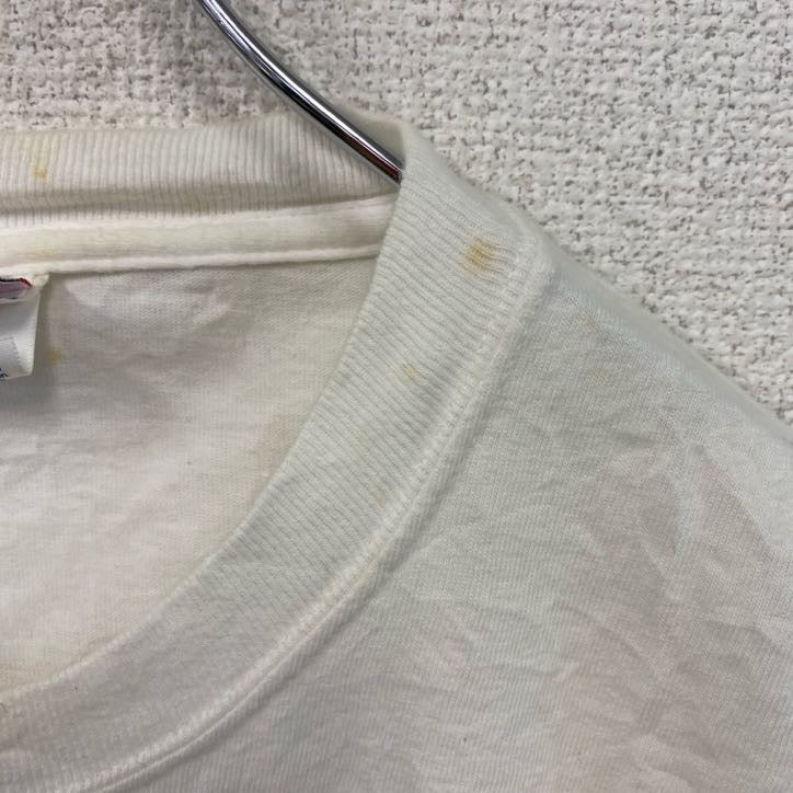 Hanes　ヘインズ　BIROWELL　半袖プリントTシャツ　白　ホワイト　Mサイズ カットソー メンズ コットン 古着