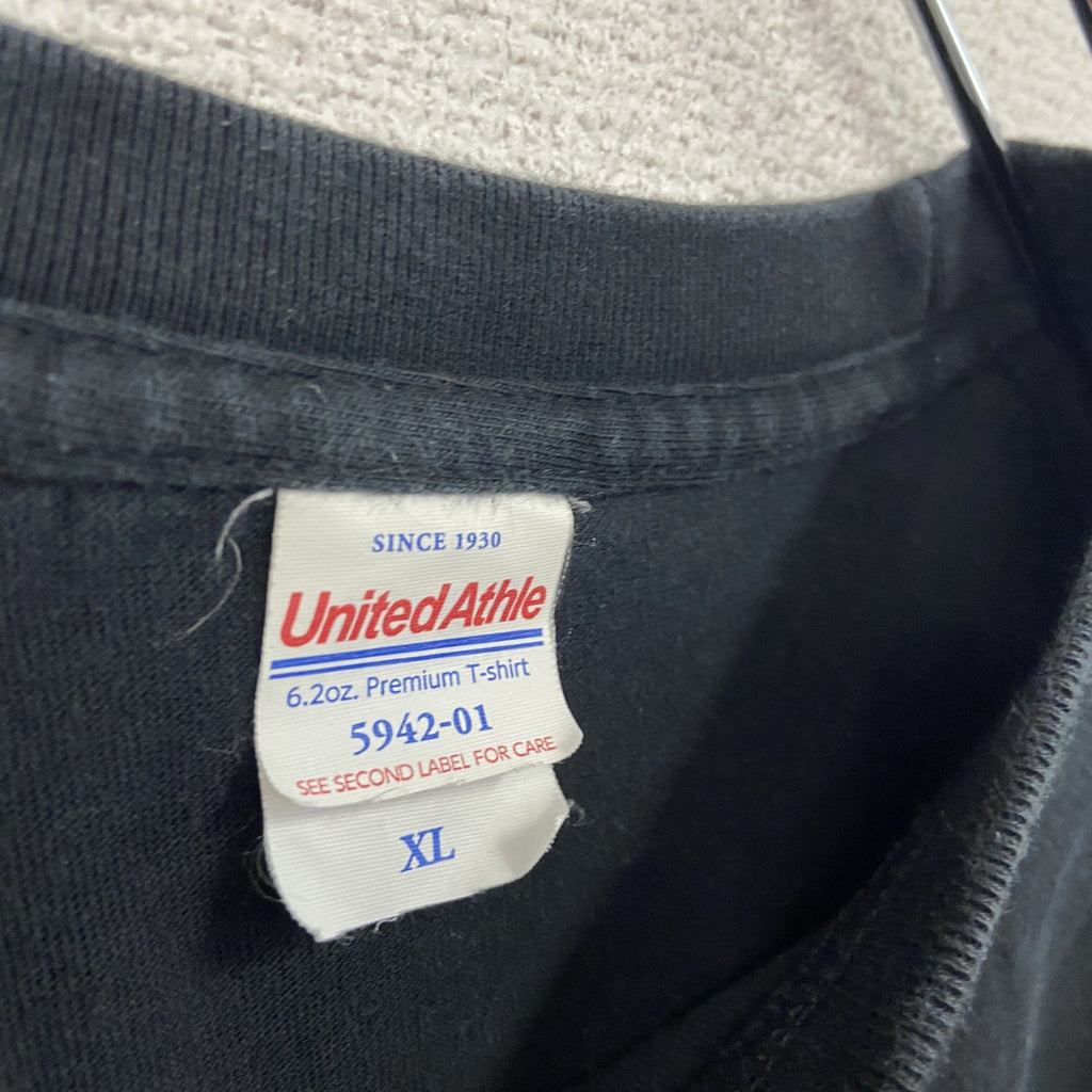 United Athle　ユナイテッドアスレ　半袖お笑いフェスプリントTシャツ　ダイエンカイ　芸人　黒　ブラック　XLサイズ　古着