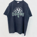 PORT＆COMPANY　半袖プリントTシャツ　女子バスケットボール　レトロデザイン　黒　ブラック　Mサイズ　古着