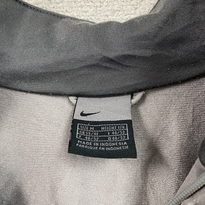 00s　NIKE　ナイキ　フルジップジャージパーカー　フード取り外し可能　ヴィンテージ　灰色　グレー　Mサイズ