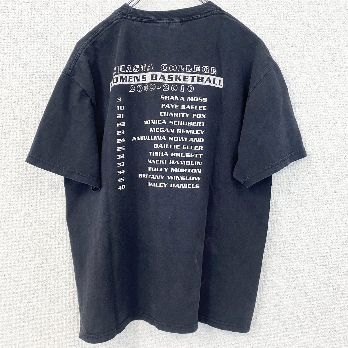 PORT＆COMPANY　半袖プリントTシャツ　女子バスケットボール　レトロデザイン　黒　ブラック　Mサイズ　古着