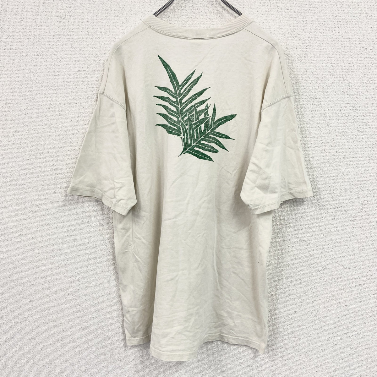 FRUIT OF THE LOOM　フルーツオブザルーム　半袖プリントTシャツ　ベージュ　Lサイズ カットソー メンズ コットン 古着
