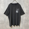 Hanes　ヘインズ　半袖プリントTシャツ　星条旗　両面プリント　クルーネック　黒　ブラック　XLサイズ　古着