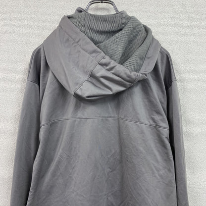 00s　NIKE　ナイキ　フルジップジャージパーカー　フード取り外し可能　ヴィンテージ　灰色　グレー　Mサイズ