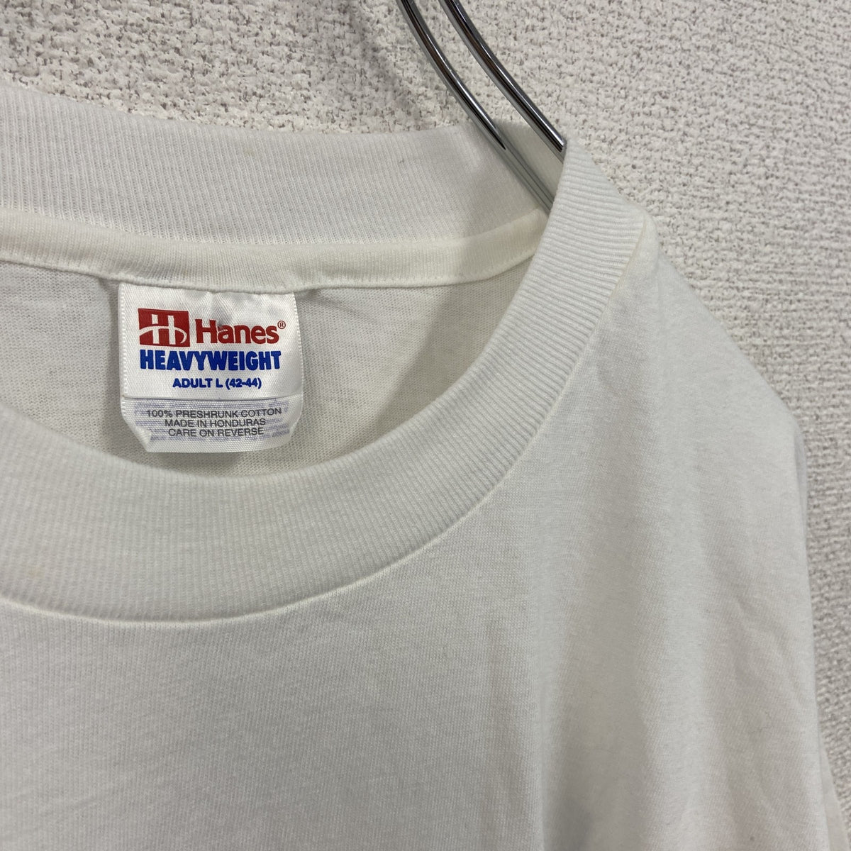 Hanes　ヘインズ　半袖プリントアニマルTシャツ　ハワイ　ドルフィン　イルカ　白　ホワイト　Lサイズ　古着
