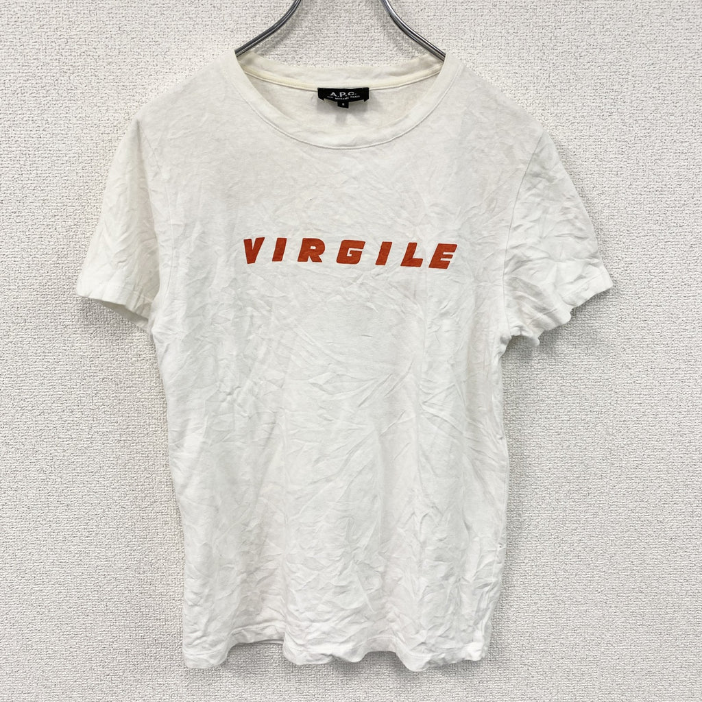 A.P.C.　アーペーセー　半袖プリントTシャツ　白　ホワイト　Sサイズ　古着