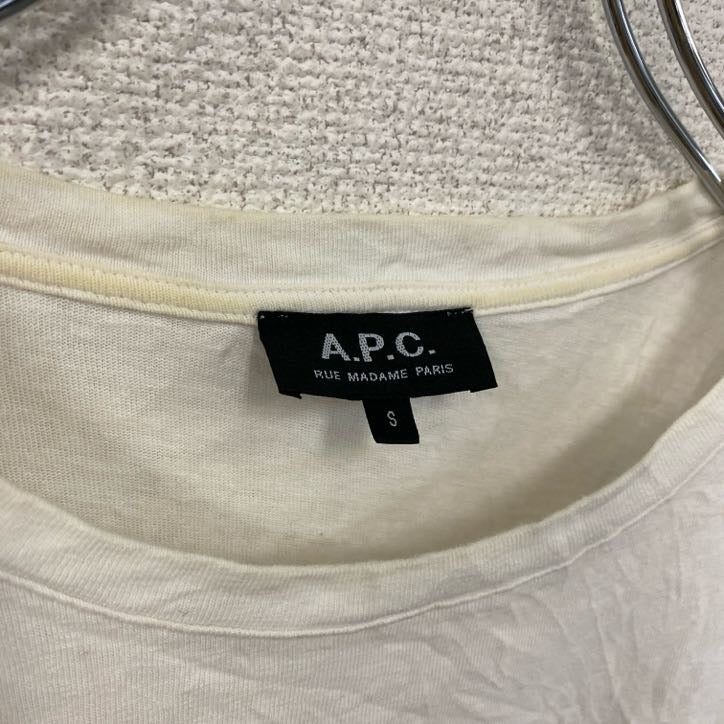 A.P.C.　アーペーセー　半袖プリントTシャツ　白　ホワイト　Sサイズ　古着