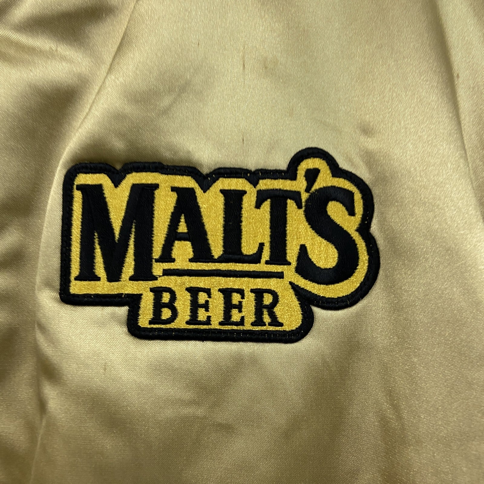 ～00s　SUNTORY　MALT'S　モルツ　スタジャン/スタジアムジャケット　リバーシブル　ゴールド　LLサイズ　古着