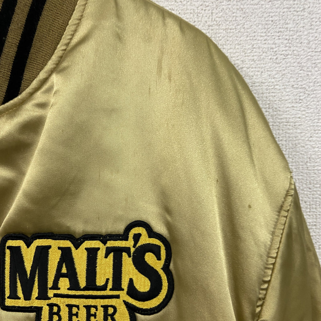 ～00s　SUNTORY　MALT'S　モルツ　スタジャン/スタジアムジャケット　リバーシブル　ゴールド　LLサイズ　古着