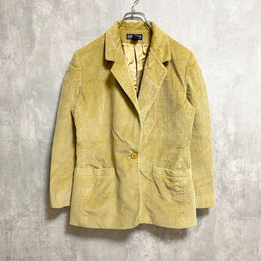 古着 used　～90s　LANDSEND　ランズエンド　コーデュロイテーラードジャケット　茶色　ライトブラウン　Lサイズ
