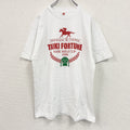 90s　MAFIMUM　タイキフォーチュン　半袖プリントアニマルTシャツ　競馬　プレミアムGIホース　ヴィンテージ　白　ホワイト　Lサイズ　古着