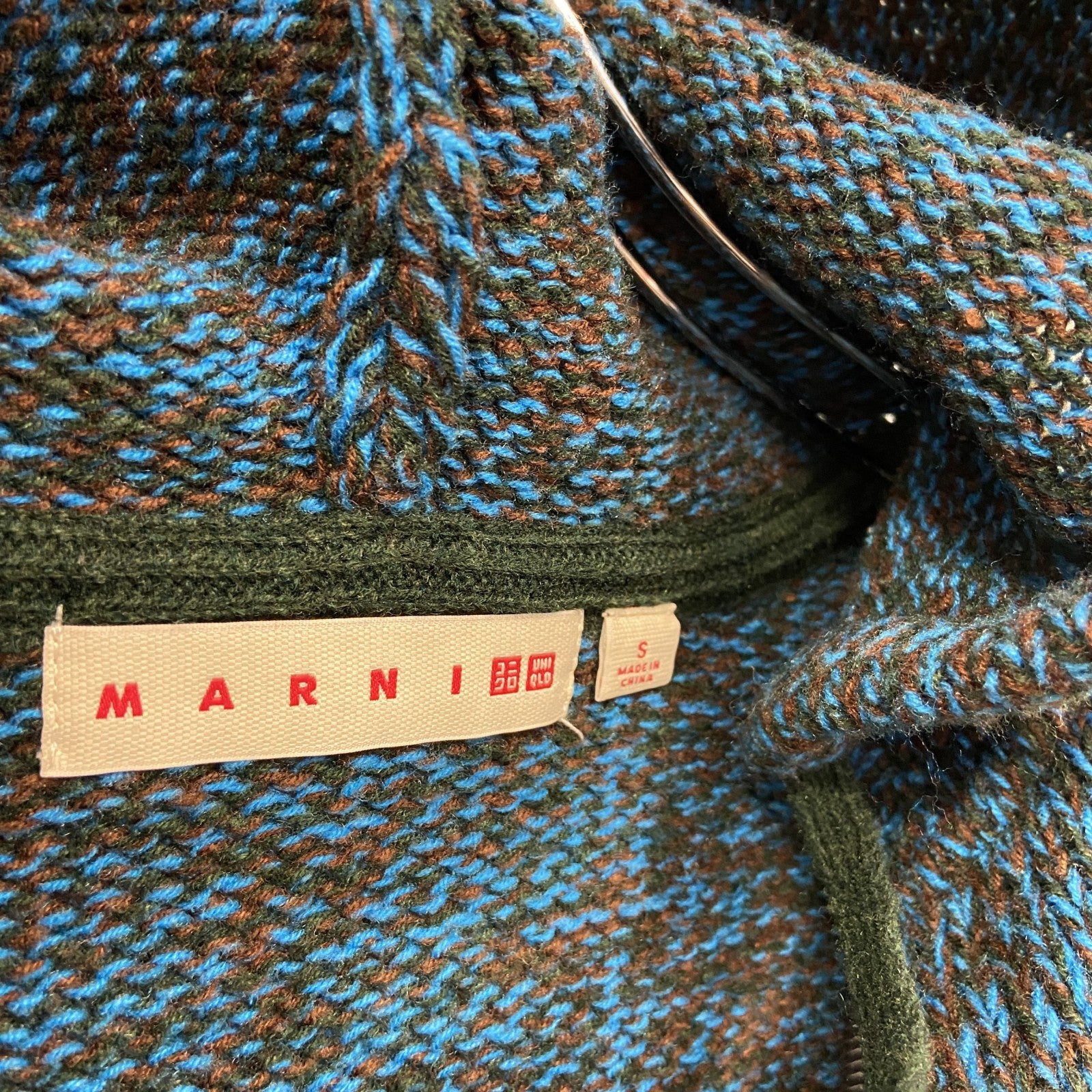 UNIQLO　ユニクロ　MARNI　マルニ　ニットパーカー/フルジップセーター　フーディー　マルチカラー　Sサイズ　古着