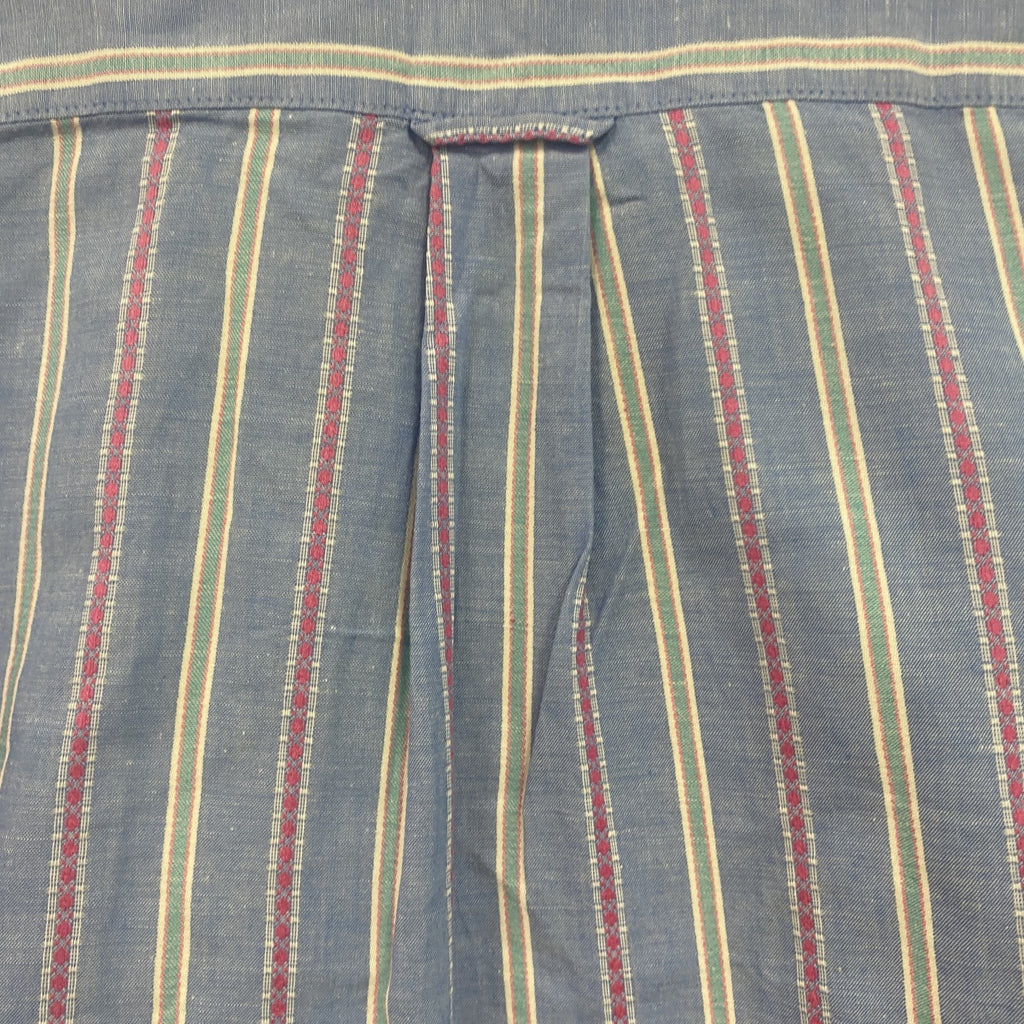 Levi’s　リーバイス　長袖ボタンダウンシャツ　ストライプ柄　水色　ライトブルー　Mサイズ　古着