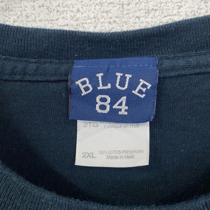 BLUE84　2011　OREBON　FOOTBALL　フットボール　半袖プリントTシャツ　ネイビー　紺　XXLサイズ　古着