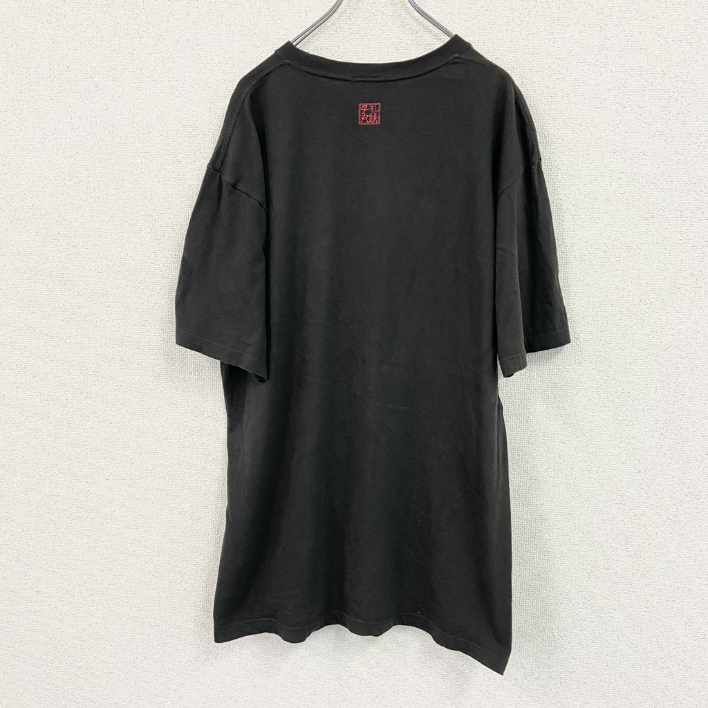 Print star　プリントスター　銚子丸　半袖企業プリントTシャツ　お寿司屋　黒　ブラック　XXLサイズ　古着