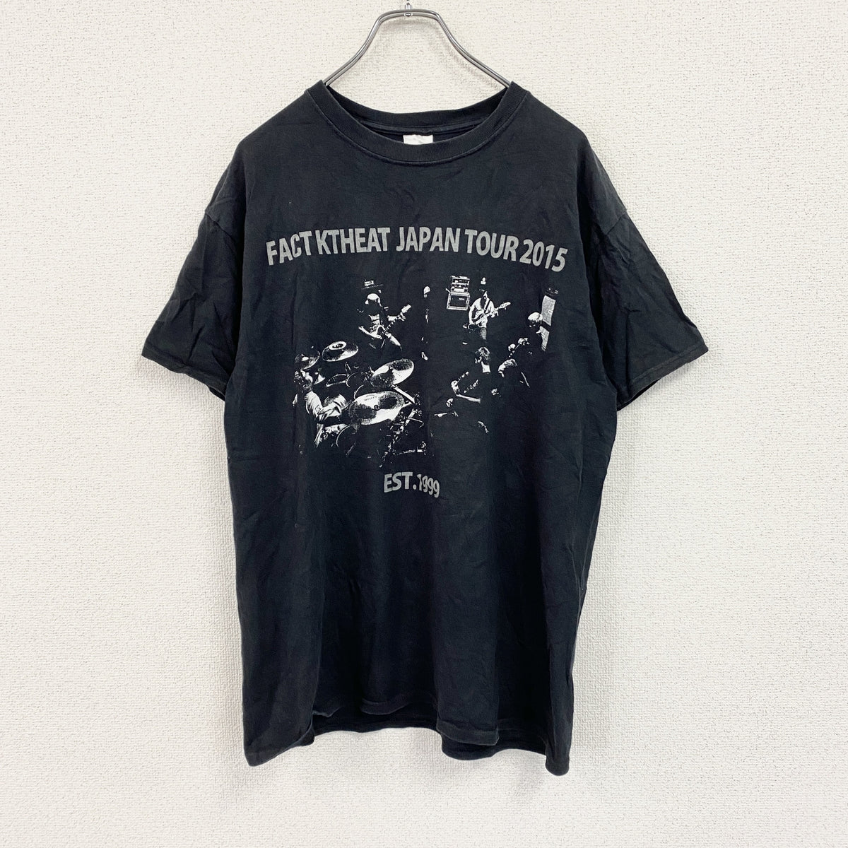 GILDAN　ギルダン　半袖プリントTシャツ　Uネック　　黒　ブラック　Lサイズ　古着