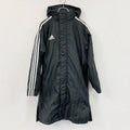 adidas　アディダス　ベンチコート　中綿入り　黒　ブラック　160サイズ　古着