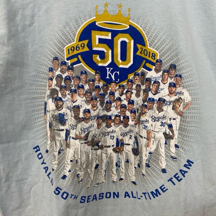 GILDAN　ギルダン　半袖プリントTシャツ　ベースボール　野球　スポーツ　水色　ライトブルー　Mサイズ　古着