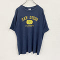 GILDAN　ギルダン　半袖プリントTシャツ　ネイビー　Lサイズ　古着
