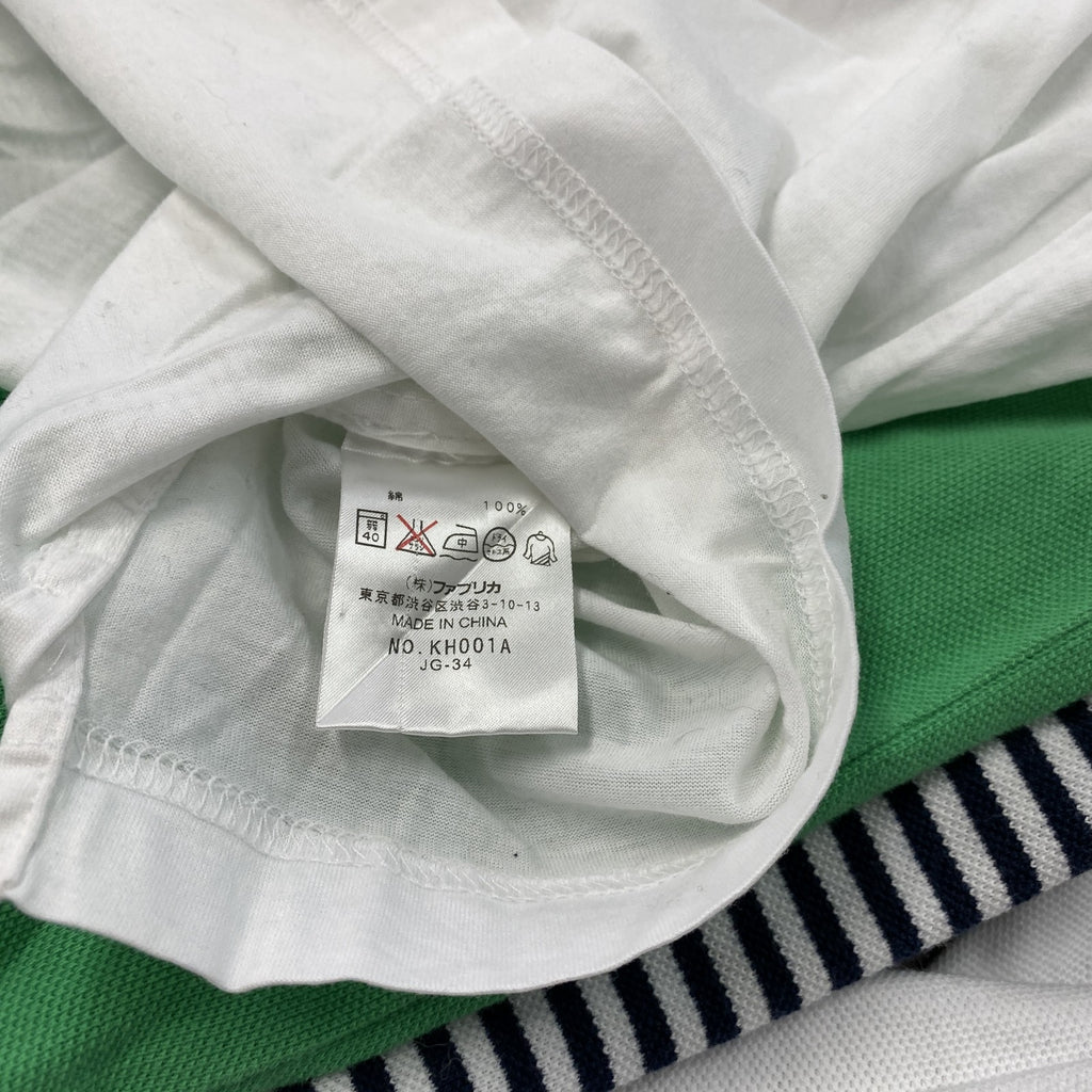 LACOSTE　ラコステ　ハーフボタン長袖Tシャツ/ロンT　刺繍ロゴ　白　ホワイト　4サイズ　古着