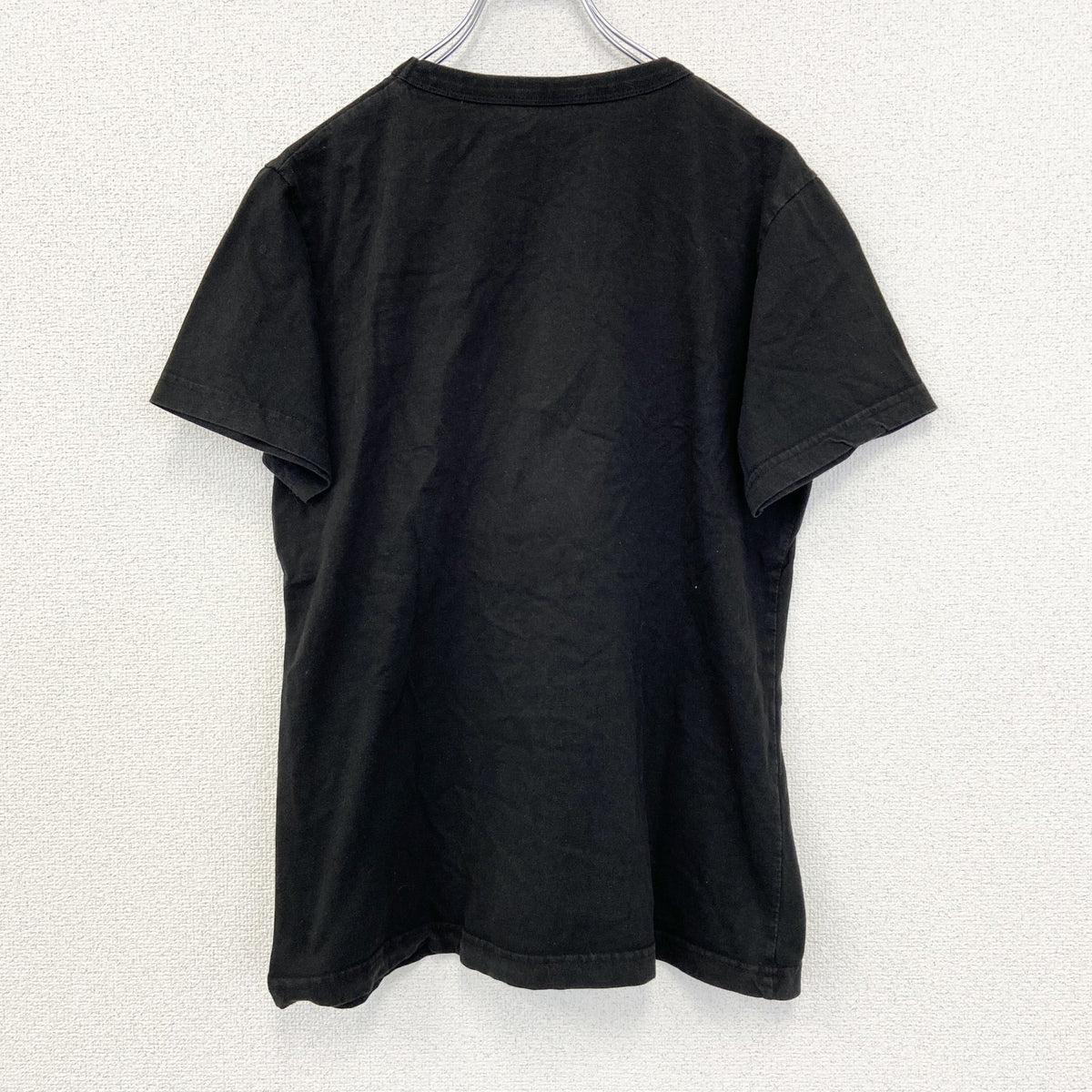 B&C　半袖プリントアニマルTシャツ　PFER TIG　馬　英字プリント　黒　ブラック　XXLサイズ　古着