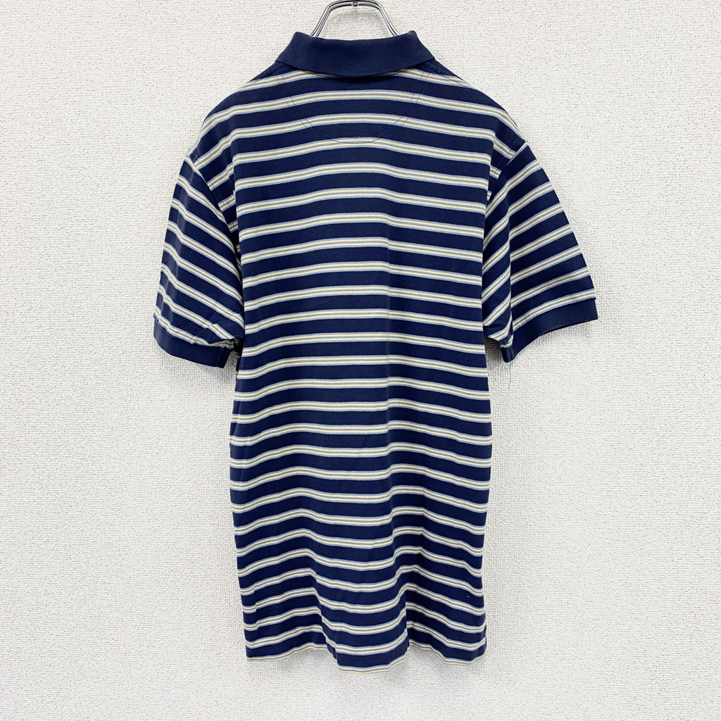 Brooks Brothers　ブルックスブラザーズ　Golden Fleece　半袖ポロシャツ　ボーダー　紺　ネイビー　Sサイズ　古着