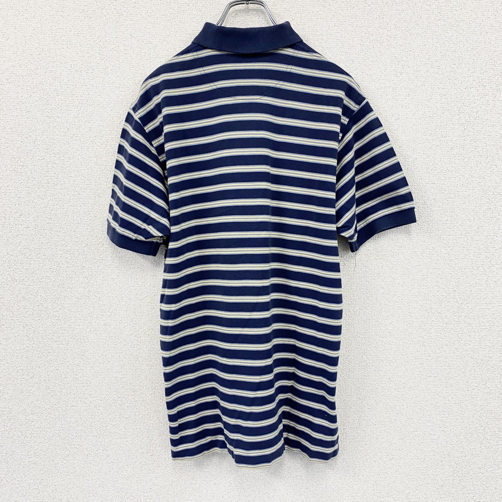 Brooks Brothers　ブルックスブラザーズ　Golden Fleece　半袖ポロシャツ　ボーダー　紺　ネイビー　Sサイズ　古着