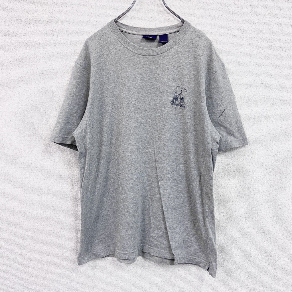 Brooks Brothers 346　ブルックスブラザーズ　半袖プリントTシャツ　グレー　灰色　Mサイズ　古着