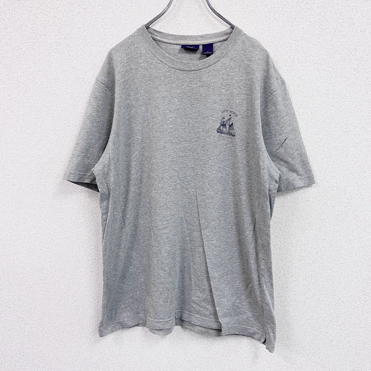 Brooks Brothers 346　ブルックスブラザーズ　半袖プリントTシャツ　グレー　灰色　Mサイズ　古着