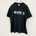 Print star　プリントスター　BOSS　ボス　LOGOS　ロゴス　半袖企業プリントTシャツ　黒　ブラック　Lサイズ カットソー メンズ コットン 古着