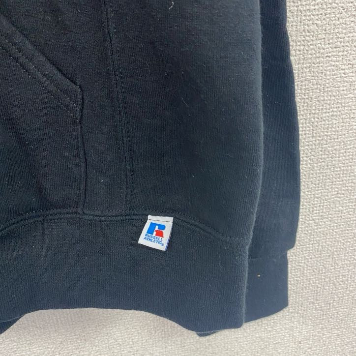 00s　RUSSELL　ATHLETIC　スウェットパーカー/フーディー　ヴィンテージ　黒　ブラック　Lサイズ　古着