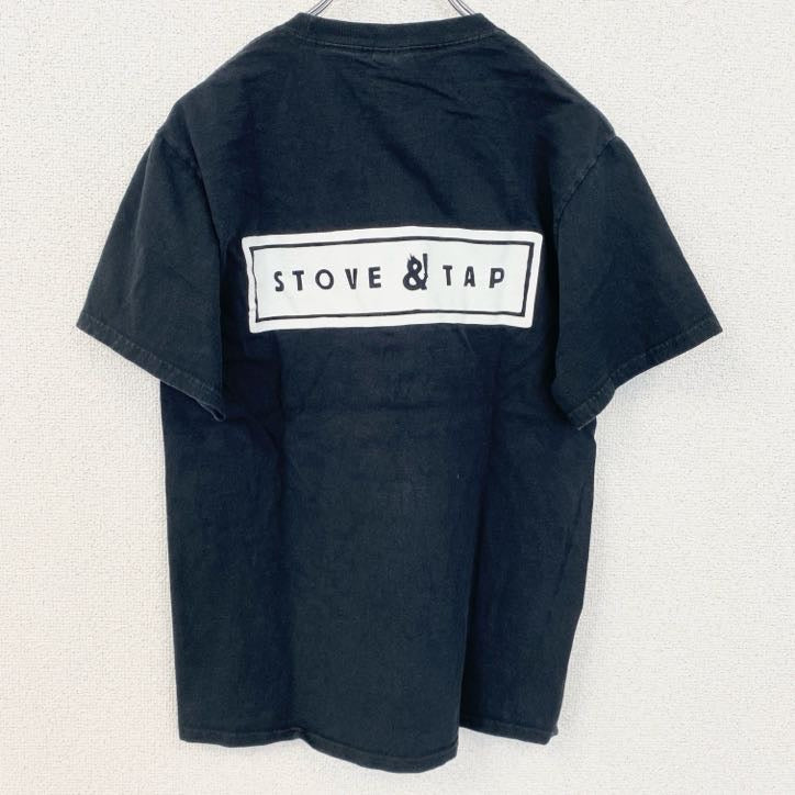PORT & COMPANY　ポートアンドカンパニー　半袖プリントTシャツ　ポケット　黒　ブラック　Sサイズ　古着