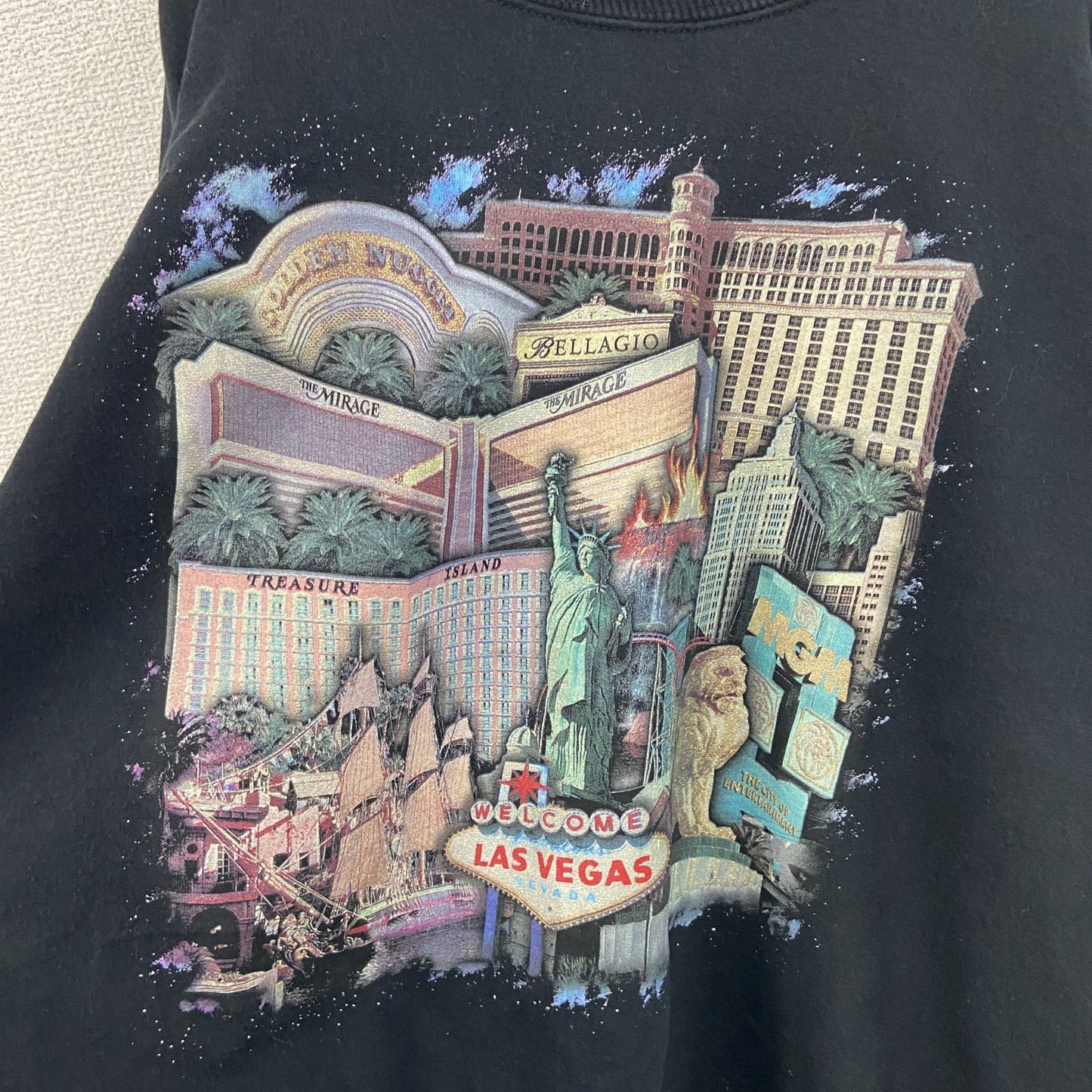 MGM MIRAGE　LASVEGAS　スウェット/トレーナー　黒　ブラック　黒　XLサイズ