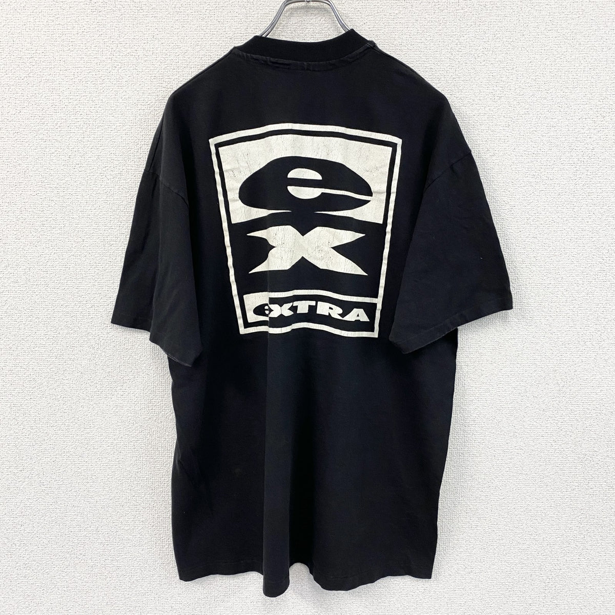 Hanes　ヘインズ　半袖プリントTシャツ　シングルステッチ　黒　ブラック　XLサイズ カットソー メンズ コットン 古着