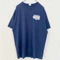 Port&Company　ポートアンドカンパニー　半袖プリントTシャツ　野球　リーグ　ネイビー　紺　XLサイズ　古着