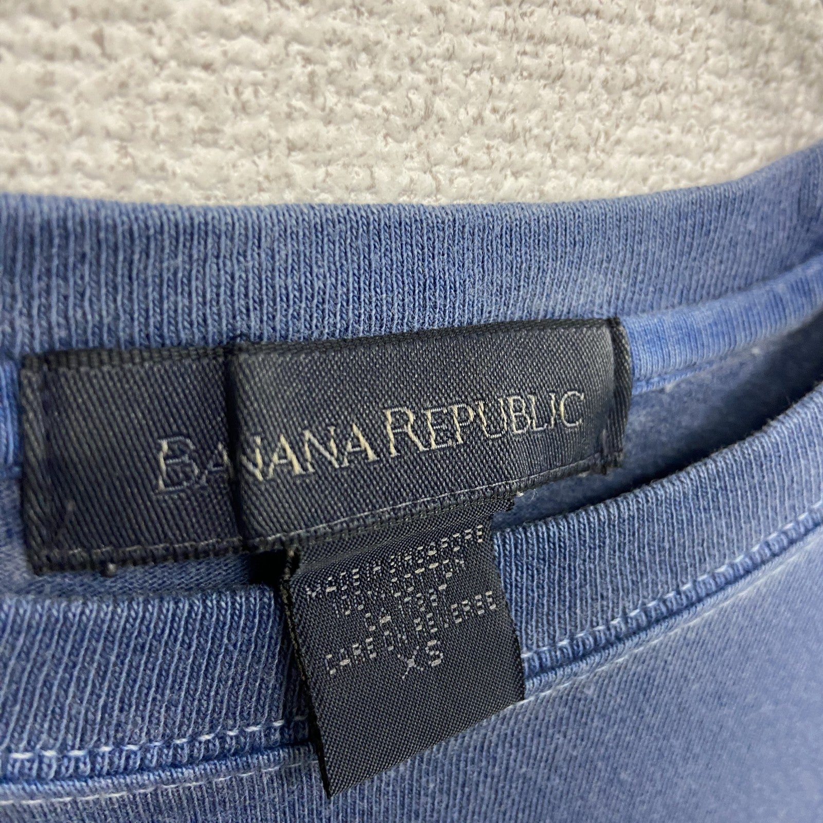 BANANA REPUBLIC　バナナリパブリック　半袖Tシャツ　青　ブルー　ネイビー　紺　XSサイズ　古着