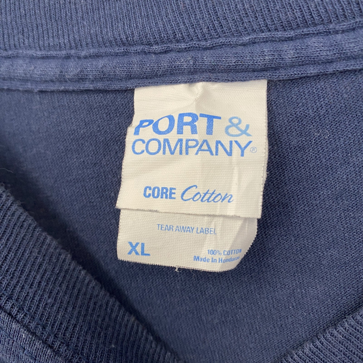 Port&Company　ポートアンドカンパニー　半袖プリントTシャツ　野球　リーグ　ネイビー　紺　XLサイズ　古着
