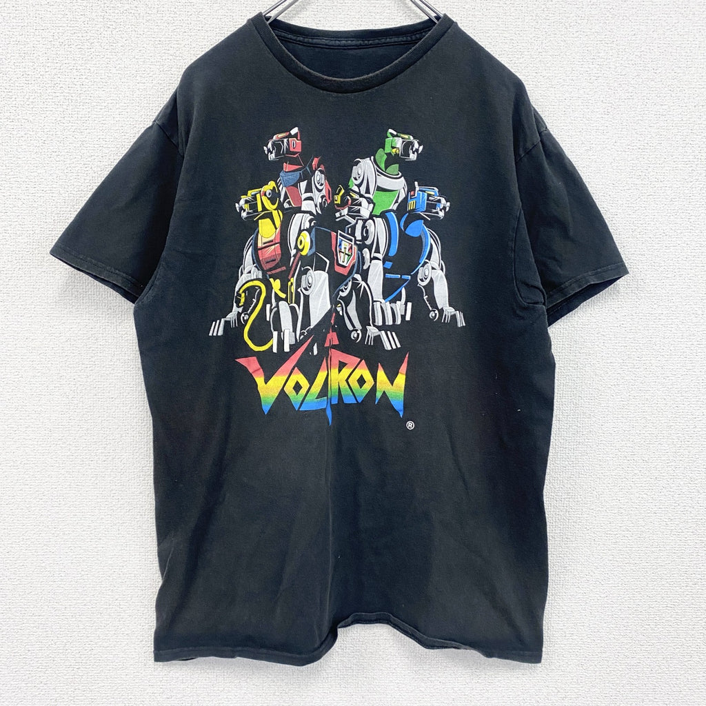 VOLTRON　百獣王ゴライオン　半袖プリントTシャツ　黒　ブラック　古着