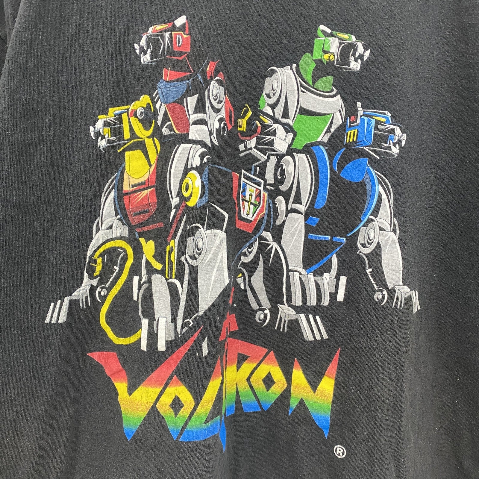 VOLTRON　百獣王ゴライオン　半袖プリントTシャツ　黒　ブラック　古着