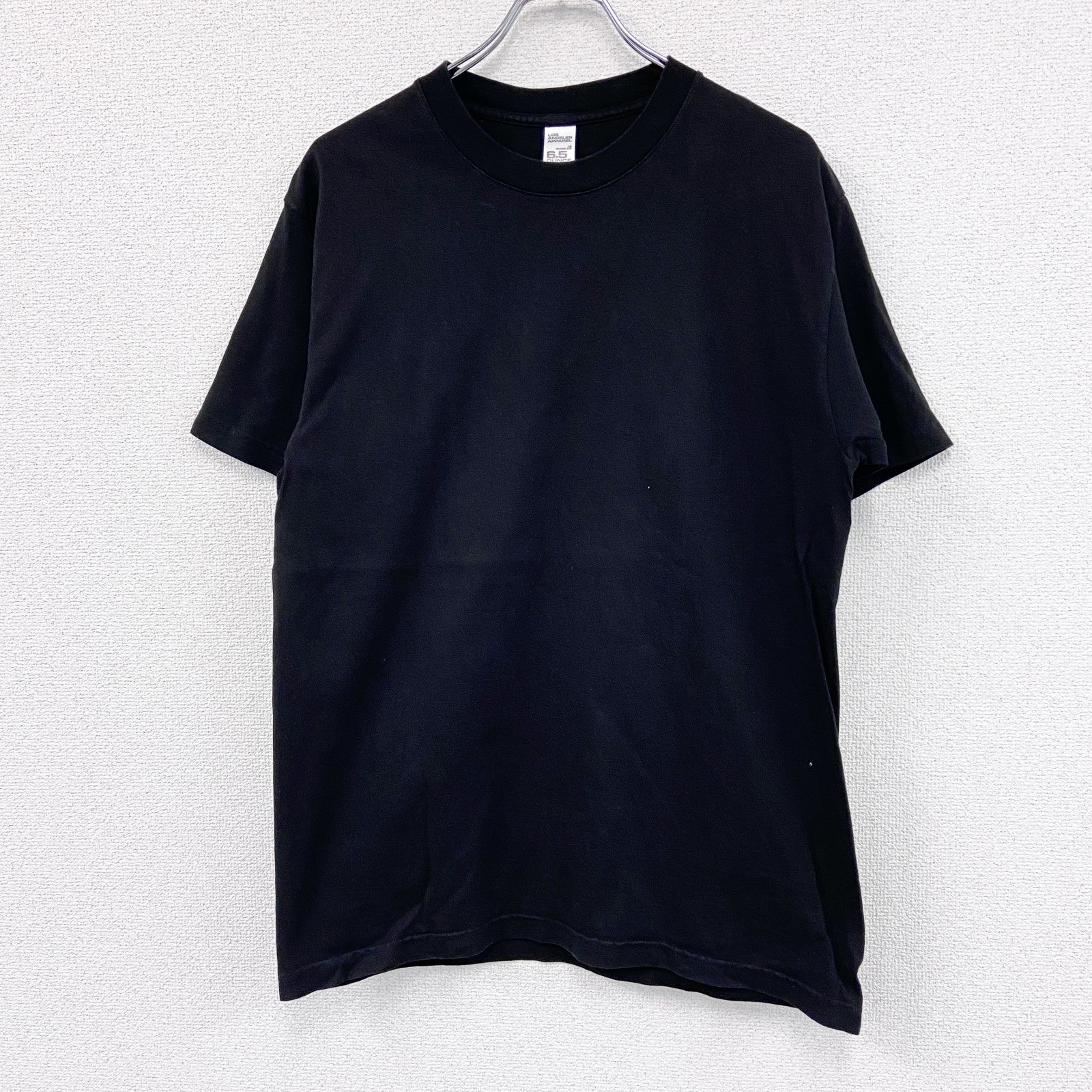 LOS ANGEL APPAREL　ロサンゼルスアパレル　半袖Tシャツ　6.5OZ　黒　ブラック　Mサイズ　古着